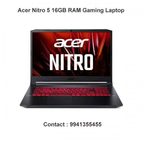 Acer Nitro 5 16GB RAM Gaming Laptop price in hyderabad, telangana, nellore, vizag, bangalore